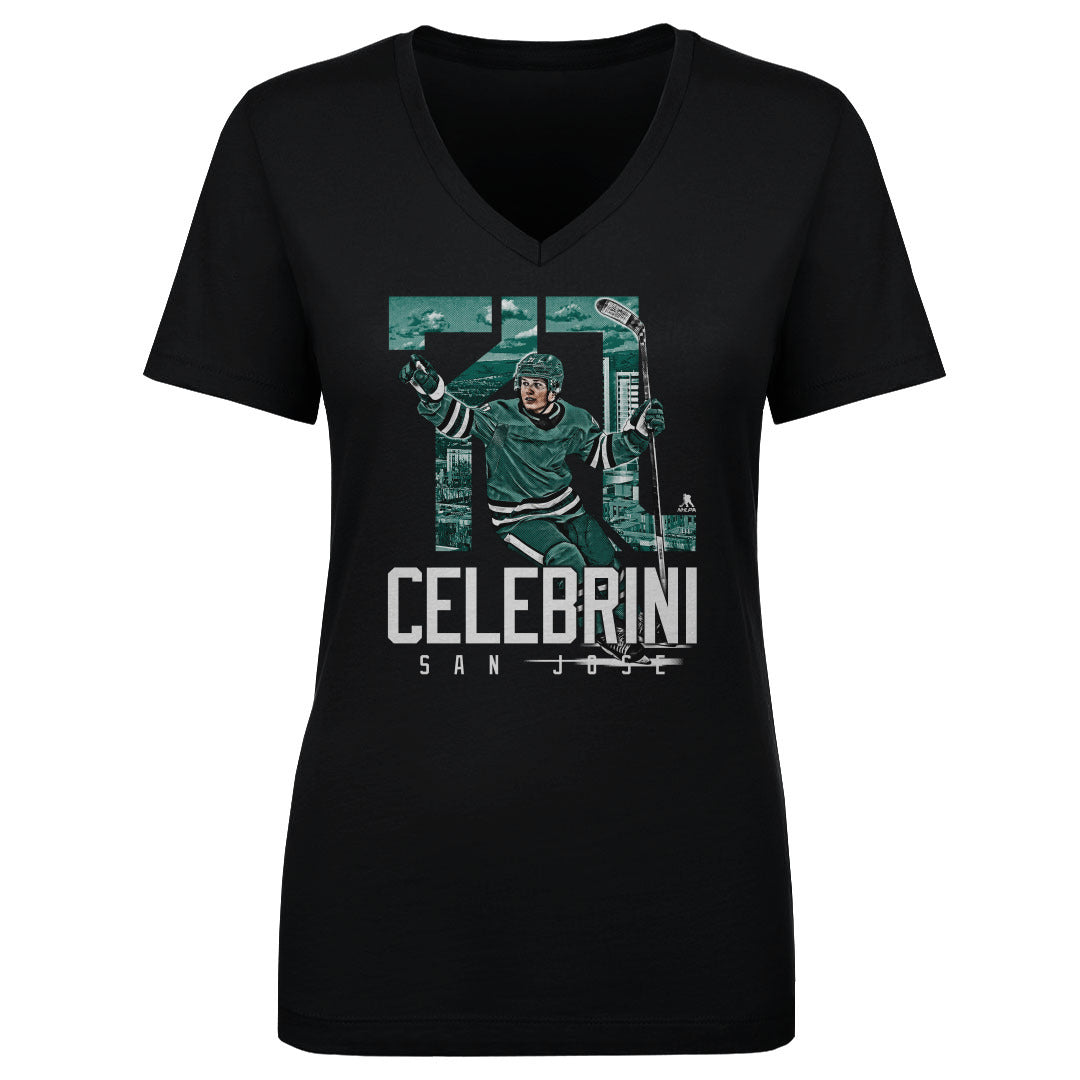 Macklin Celebrini Women&#39;s V-Neck T-Shirt | 500 LEVEL