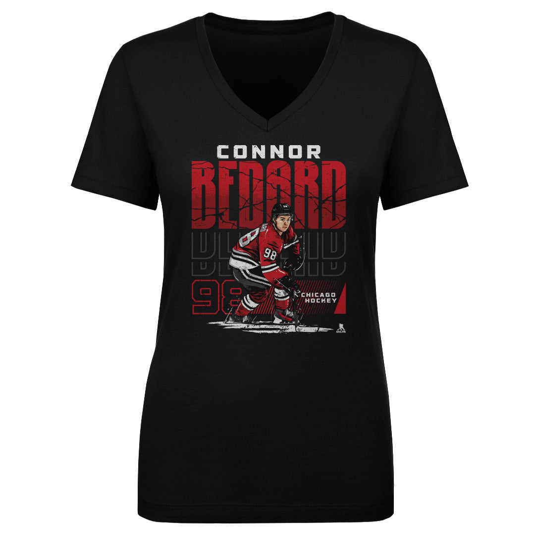 Connor Bedard Women&#39;s V-Neck T-Shirt | 500 LEVEL