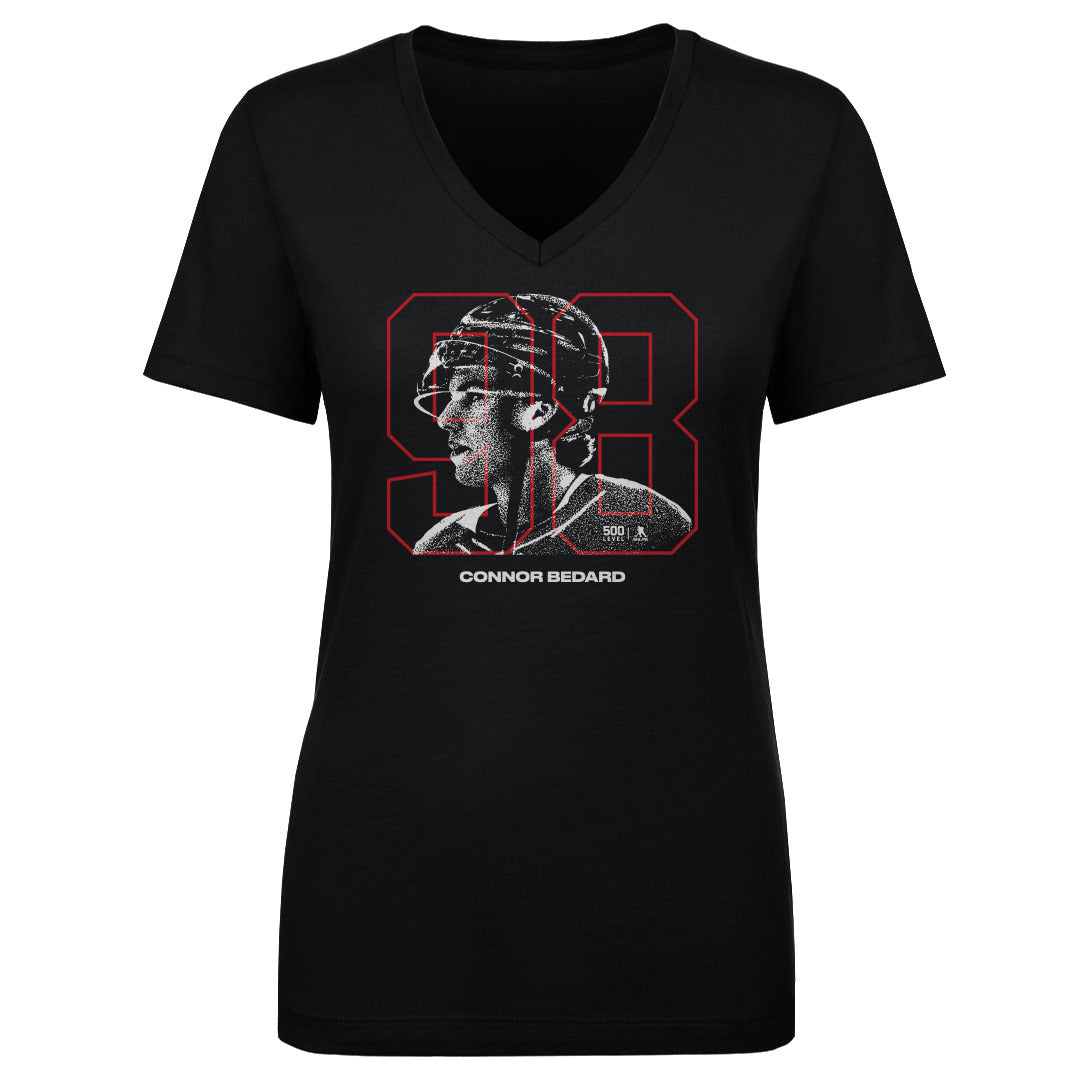 Connor Bedard Women&#39;s V-Neck T-Shirt | 500 LEVEL