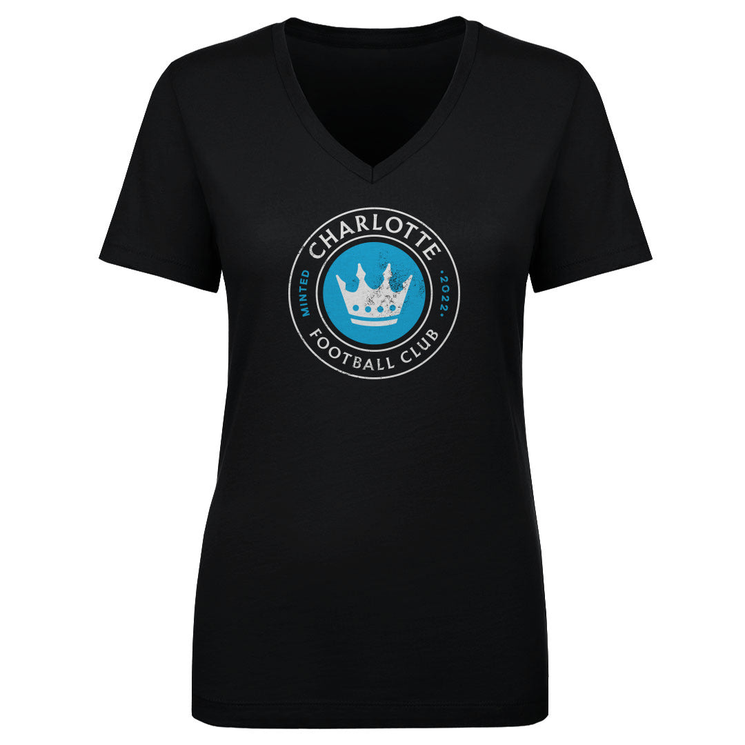 Charlotte FC Women&#39;s V-Neck T-Shirt | 500 LEVEL