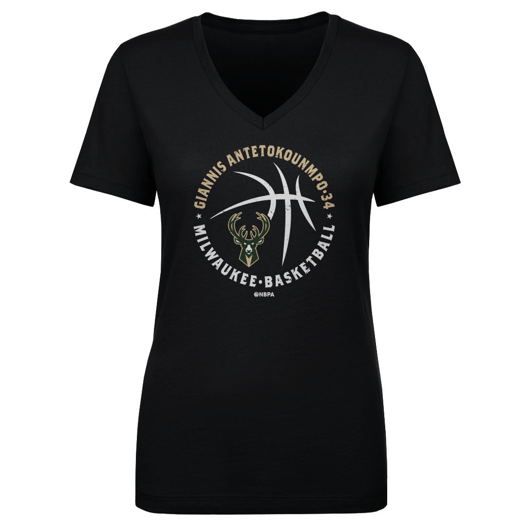 Giannis Antetokounmpo Women&#39;s V-Neck T-Shirt | 500 LEVEL