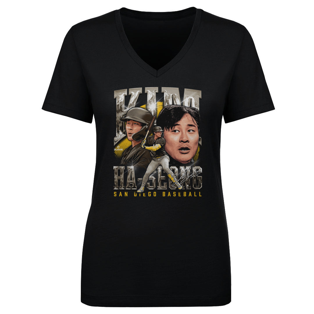 Kim Ha-Seong Women&#39;s V-Neck T-Shirt | 500 LEVEL