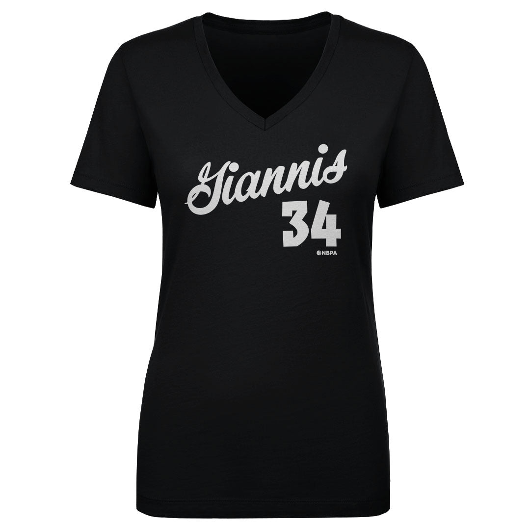 Giannis Antetokounmpo Women&#39;s V-Neck T-Shirt | 500 LEVEL