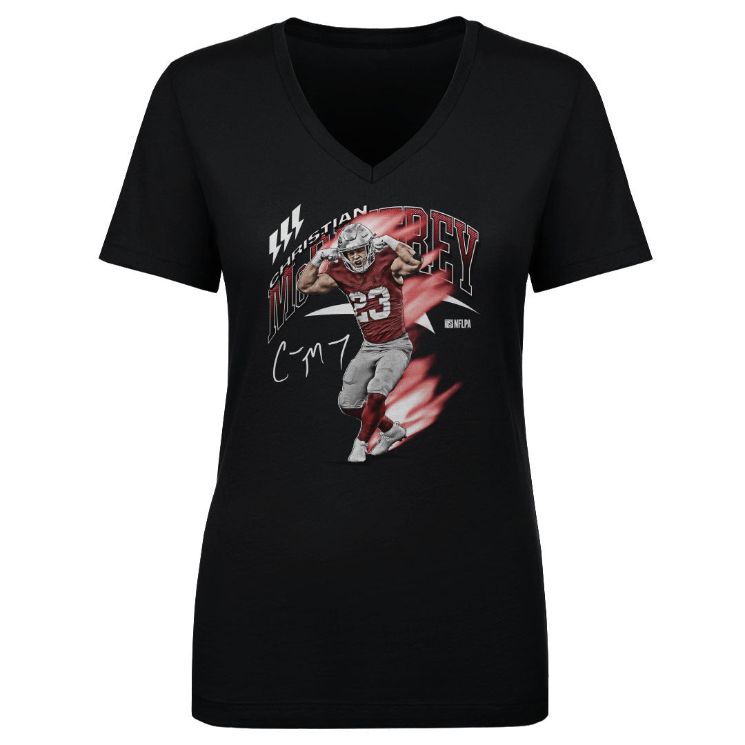 Christian McCaffrey Women&#39;s V-Neck T-Shirt | 500 LEVEL