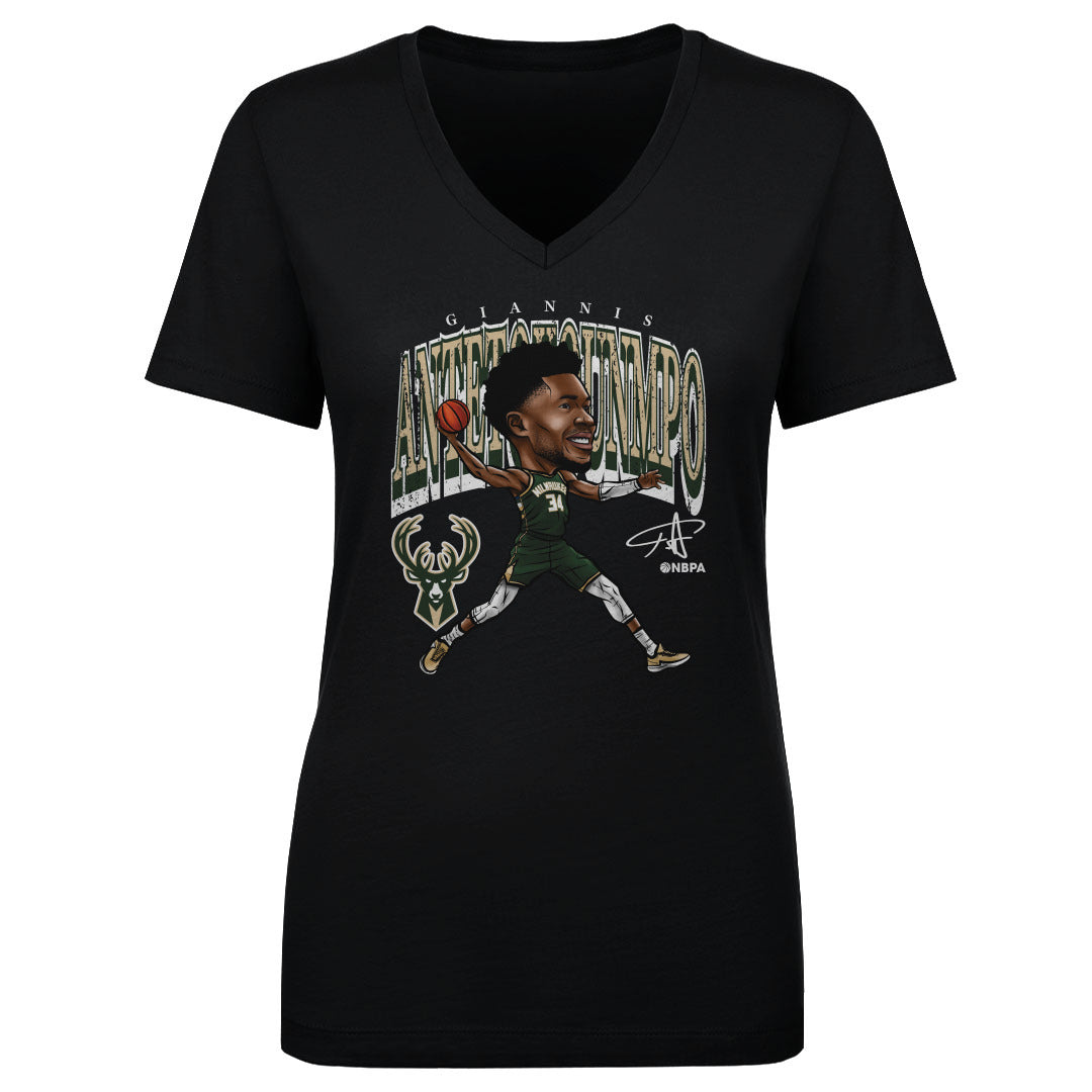 Giannis Antetokounmpo Women&#39;s V-Neck T-Shirt | 500 LEVEL