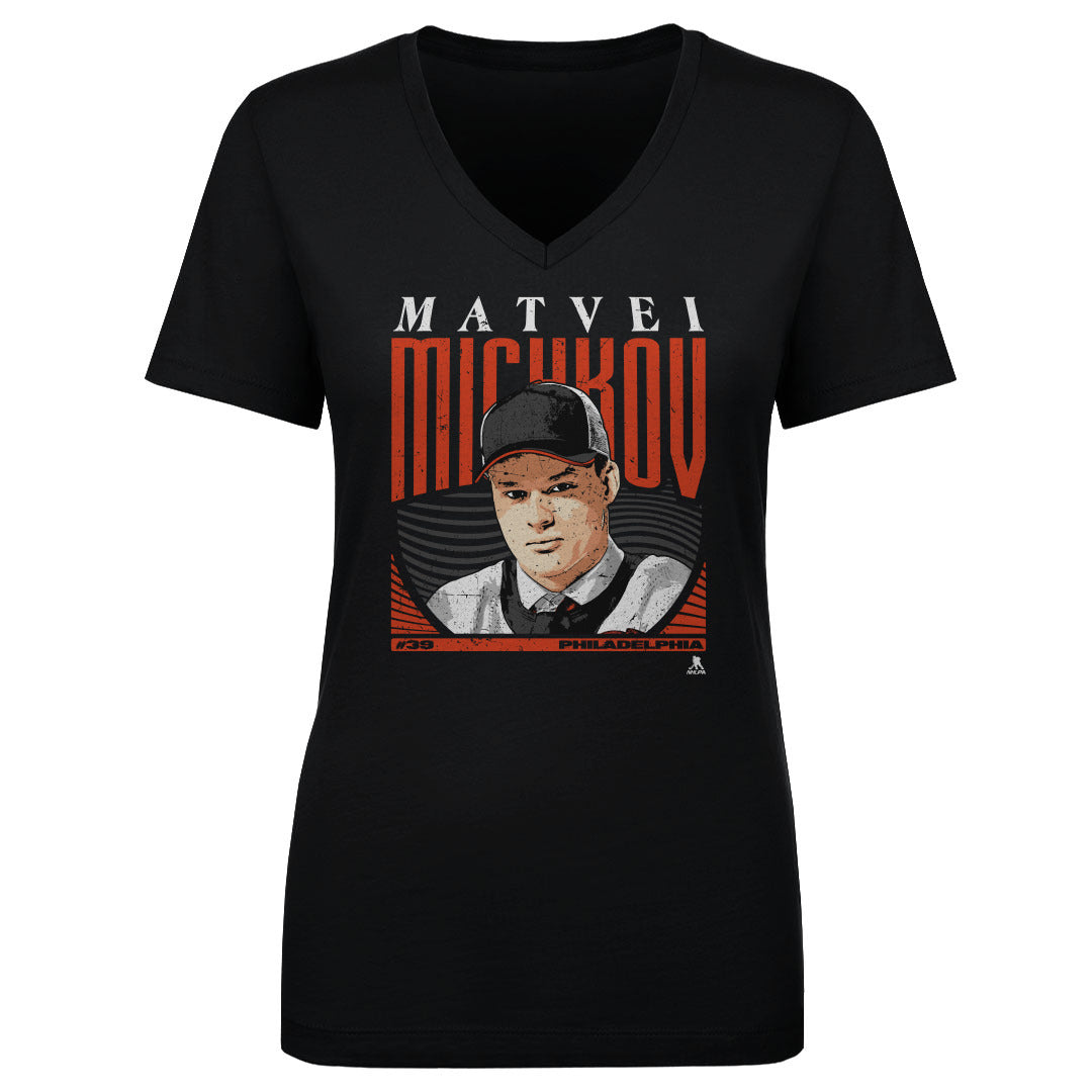 Matvei Michkov Women&#39;s V-Neck T-Shirt | 500 LEVEL