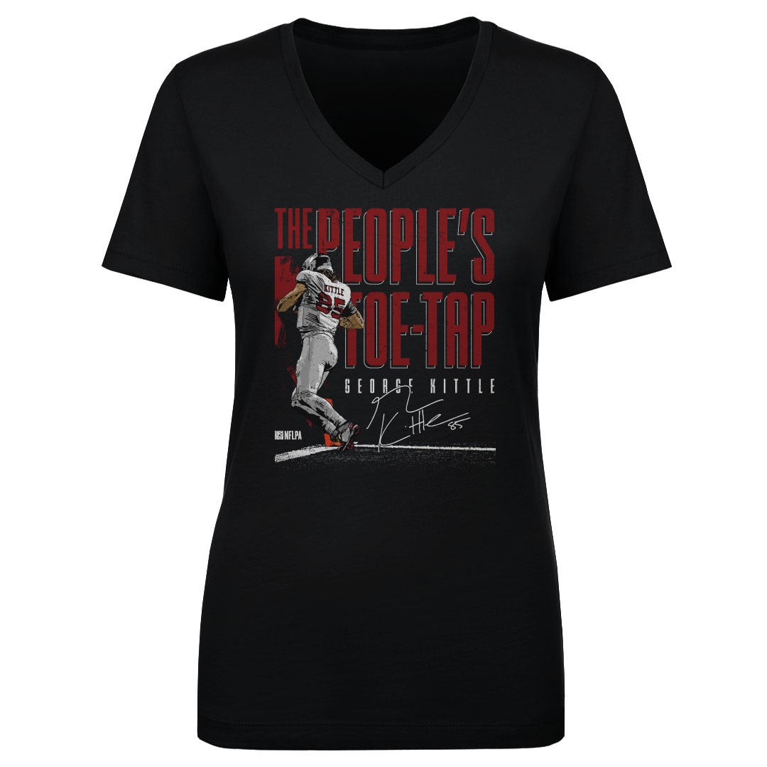 George Kittle Women&#39;s V-Neck T-Shirt | 500 LEVEL