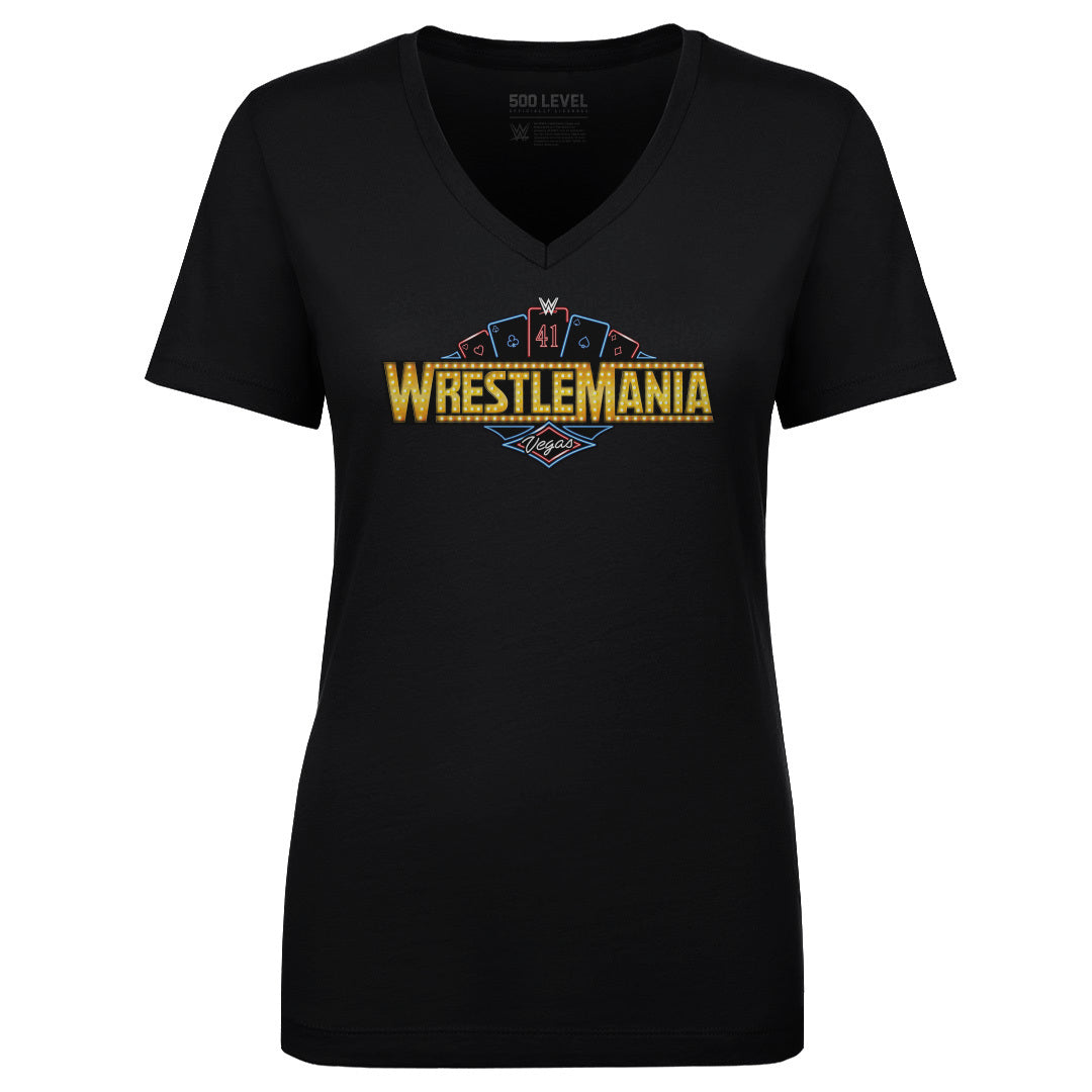 Wrestlemania Women&#39;s V-Neck T-Shirt | 500 LEVEL