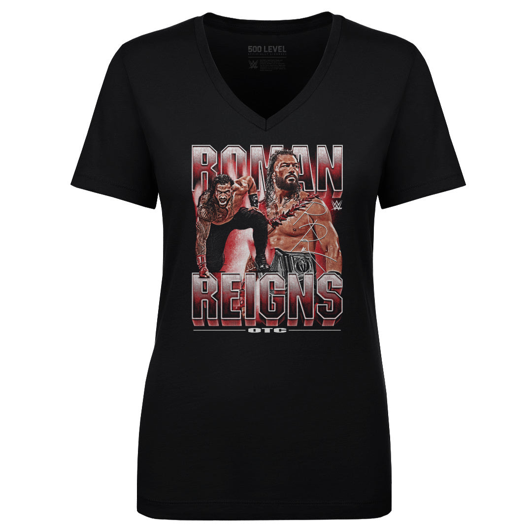 Roman Reigns Women&#39;s V-Neck T-Shirt | 500 LEVEL