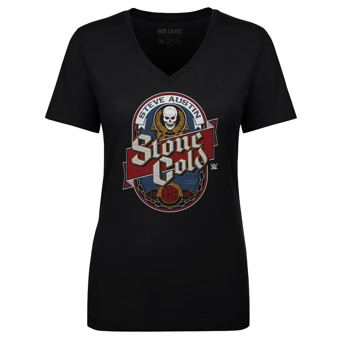 Stone Cold Steve Austin Women&#39;s V-Neck T-Shirt | 500 LEVEL