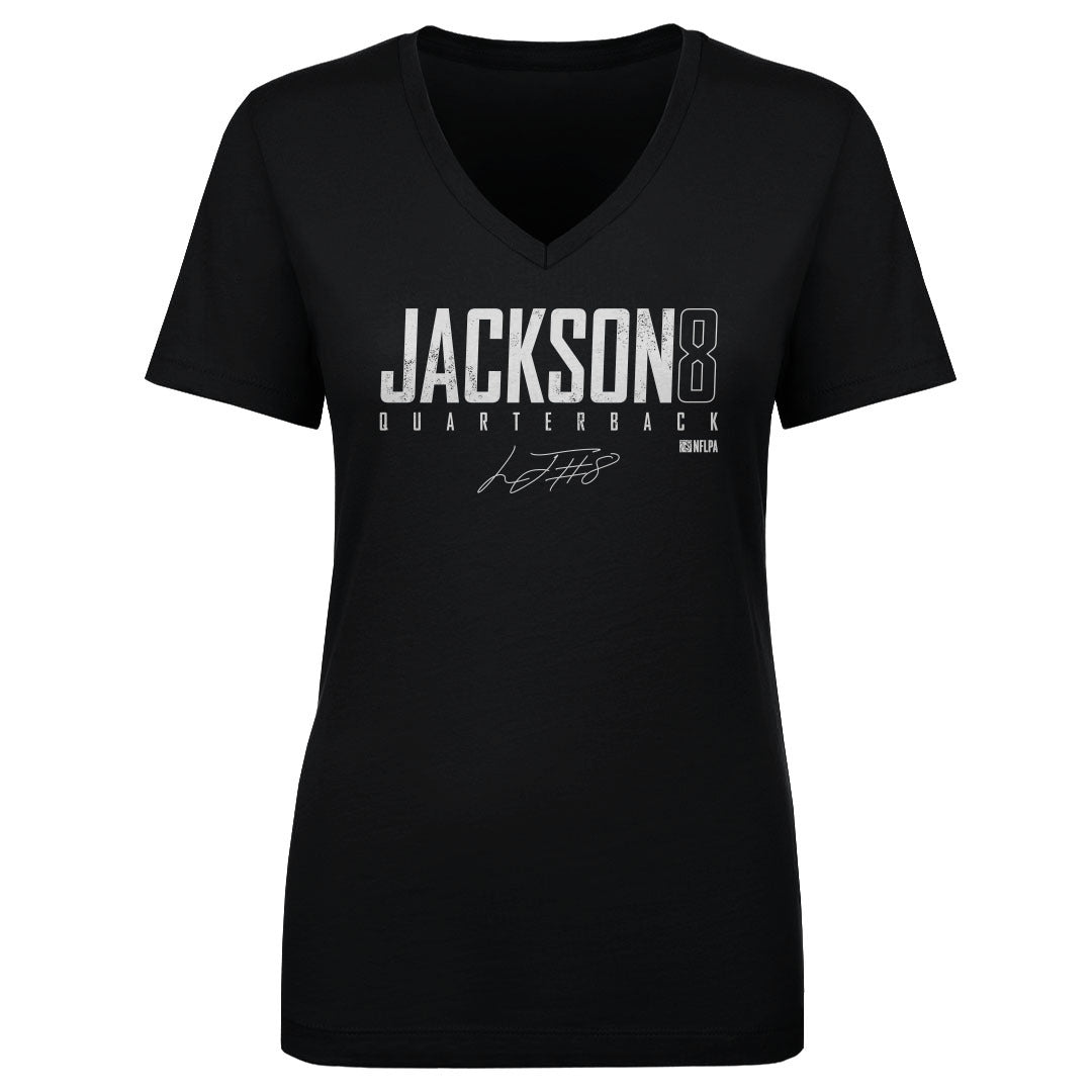 Lamar Jackson Women&#39;s V-Neck T-Shirt | 500 LEVEL