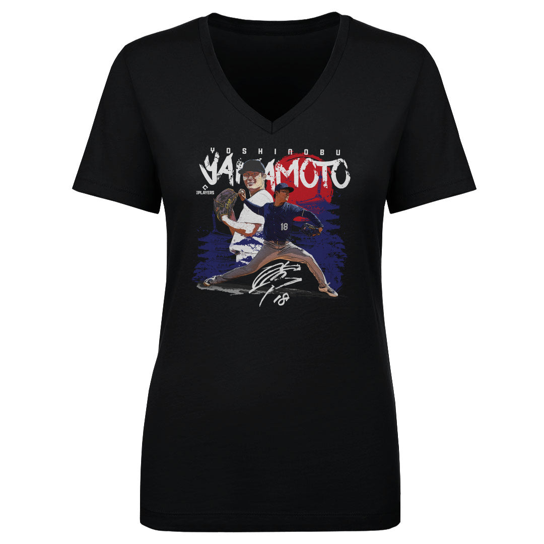 Yoshinobu Yamamoto Women&#39;s V-Neck T-Shirt | 500 LEVEL