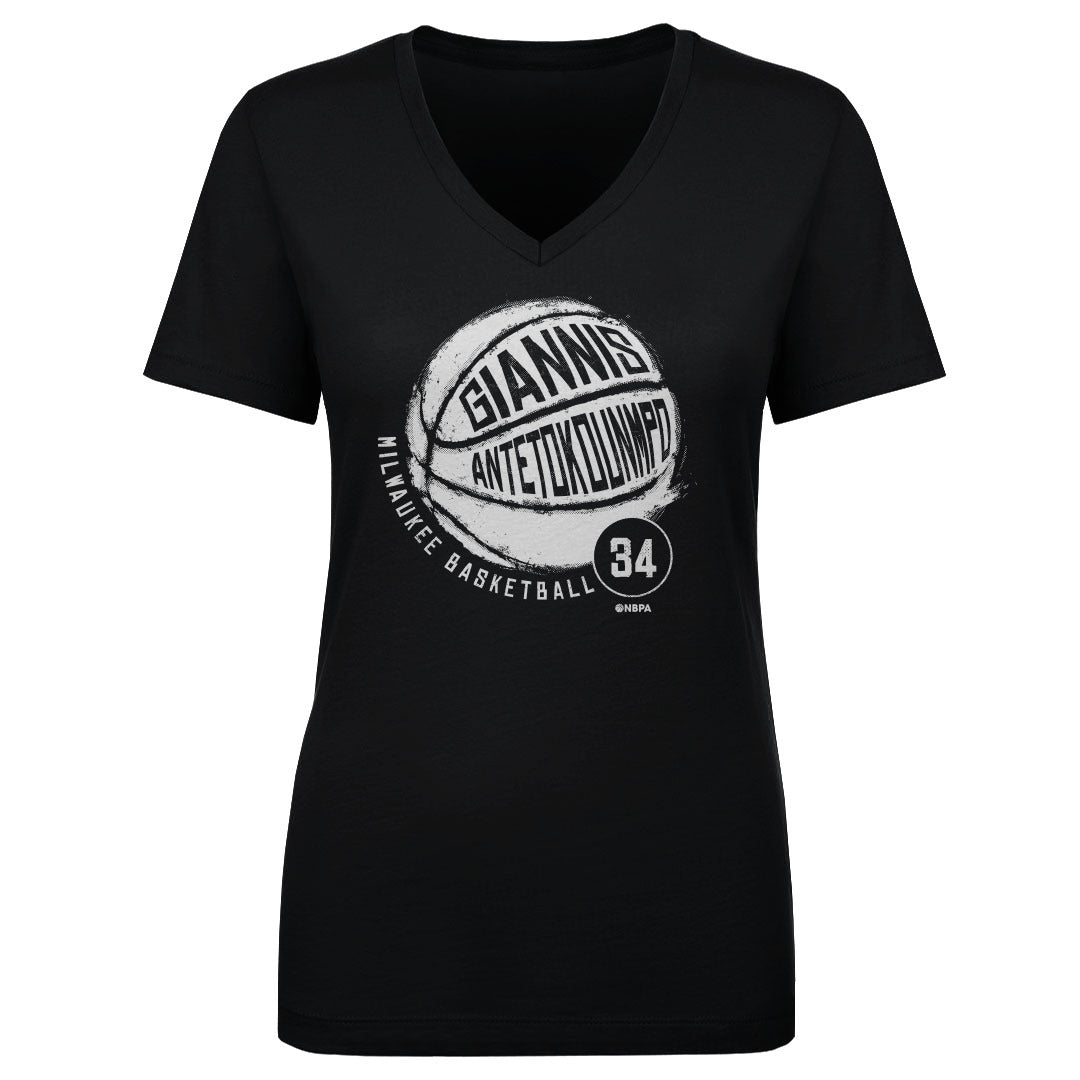 Giannis Antetokounmpo Women&#39;s V-Neck T-Shirt | 500 LEVEL