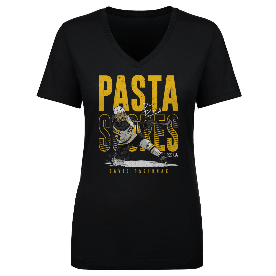 David Pastrnak Women&#39;s V-Neck T-Shirt | 500 LEVEL