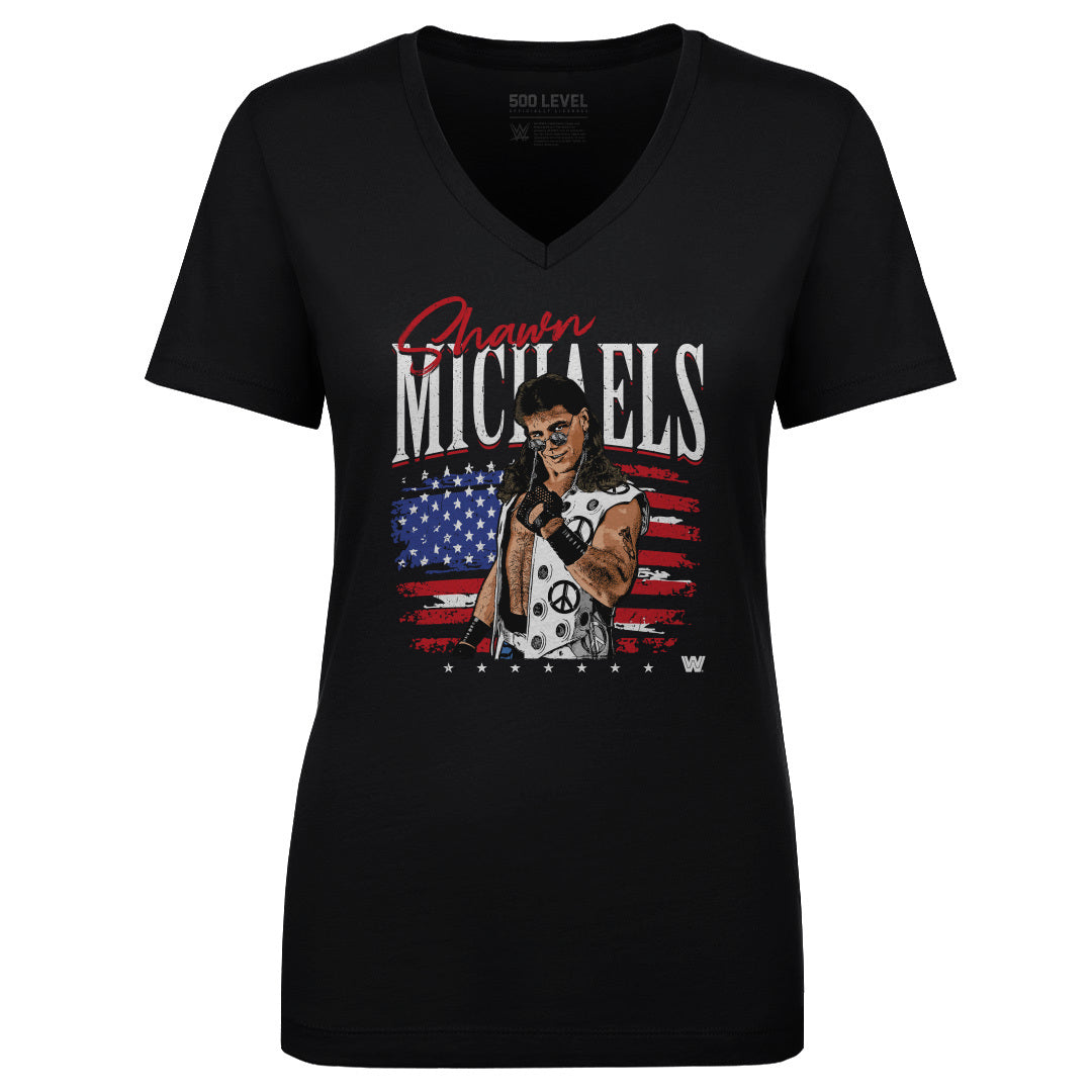 Shawn Michaels Women&#39;s V-Neck T-Shirt | 500 LEVEL