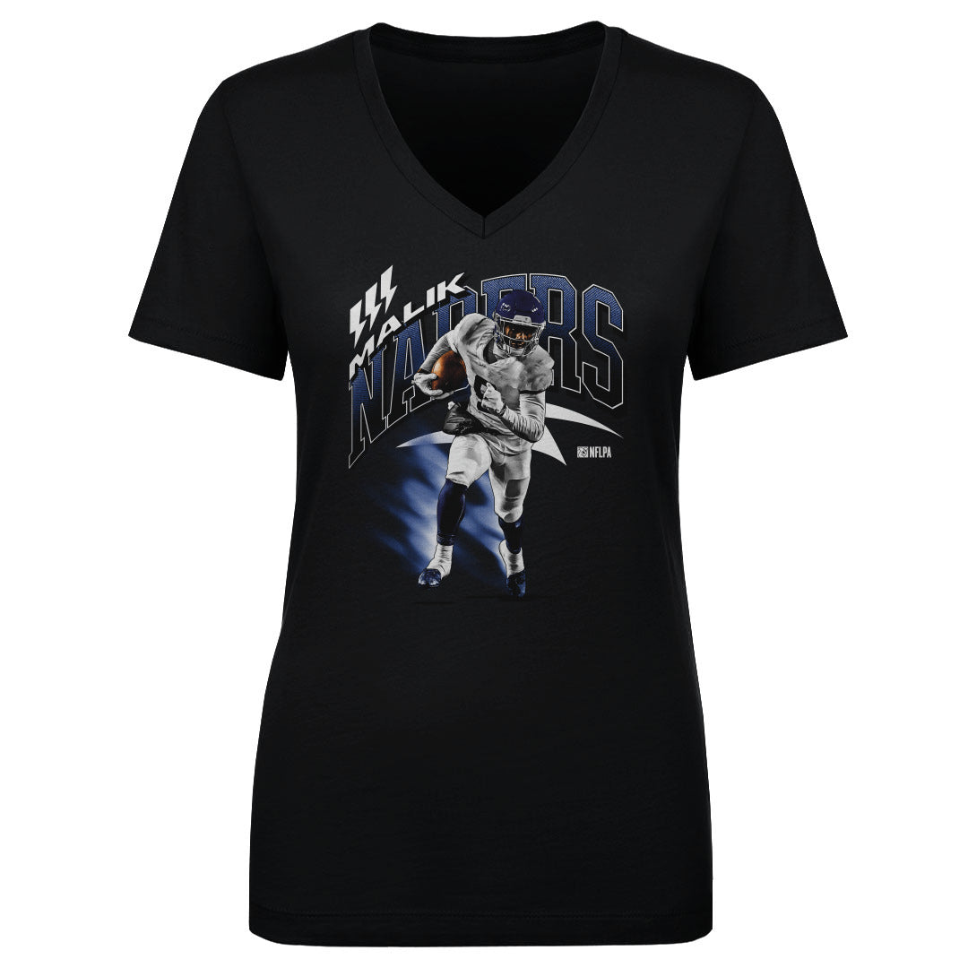 Malik Nabers Women&#39;s V-Neck T-Shirt | 500 LEVEL