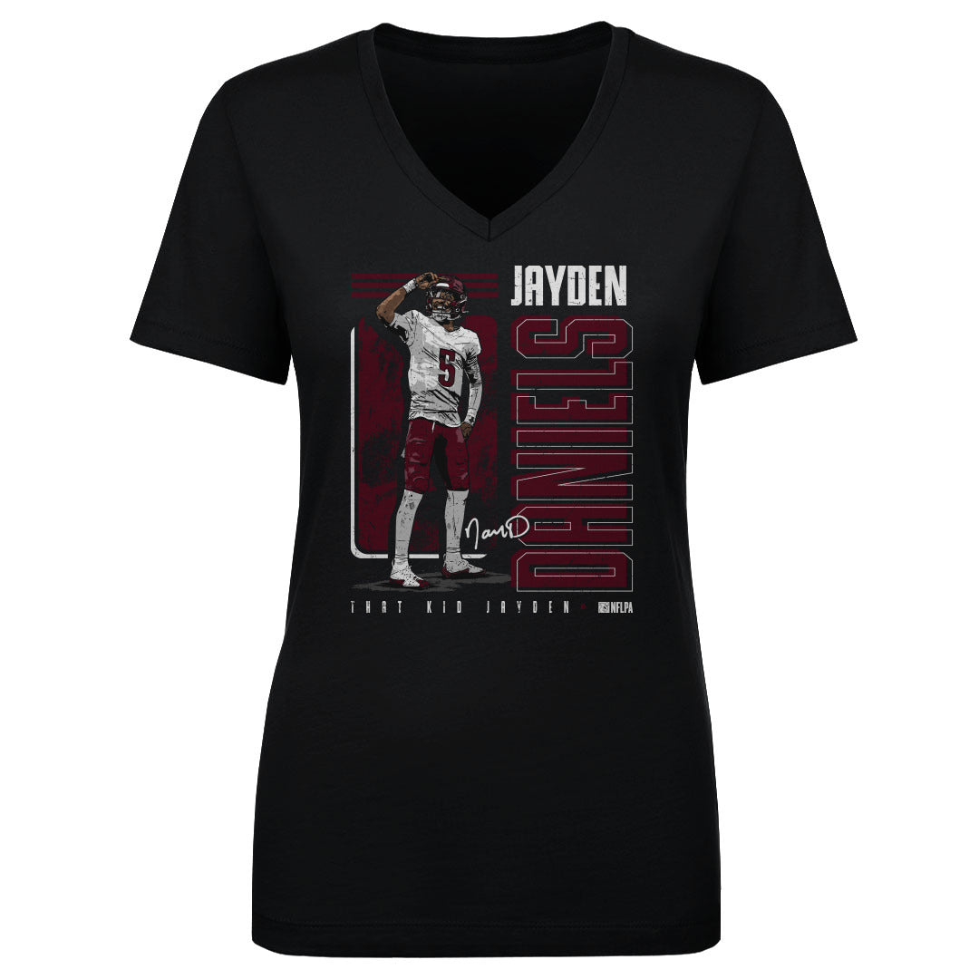 Jayden Daniels Women&#39;s V-Neck T-Shirt | 500 LEVEL