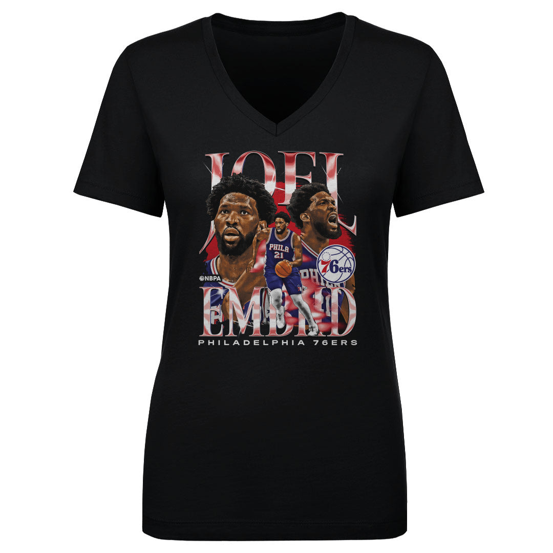 Joel Embiid Women&#39;s V-Neck T-Shirt | 500 LEVEL