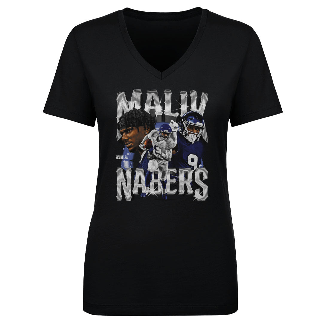 Malik Nabers Women&#39;s V-Neck T-Shirt | 500 LEVEL