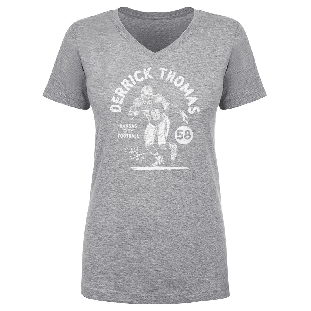 Derrick Thomas Women&#39;s V-Neck T-Shirt | 500 LEVEL