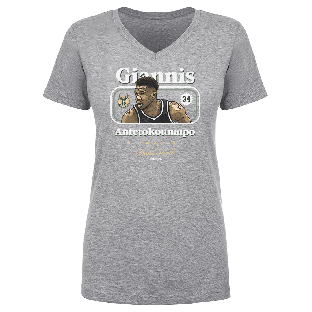 Giannis Antetokounmpo Women&#39;s V-Neck T-Shirt | 500 LEVEL