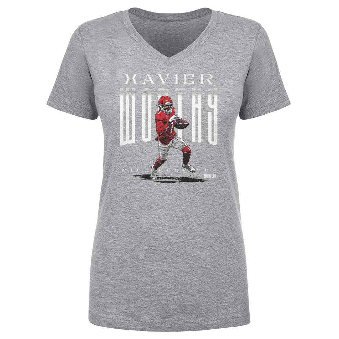 Xavier Worthy Women&#39;s V-Neck T-Shirt | 500 LEVEL