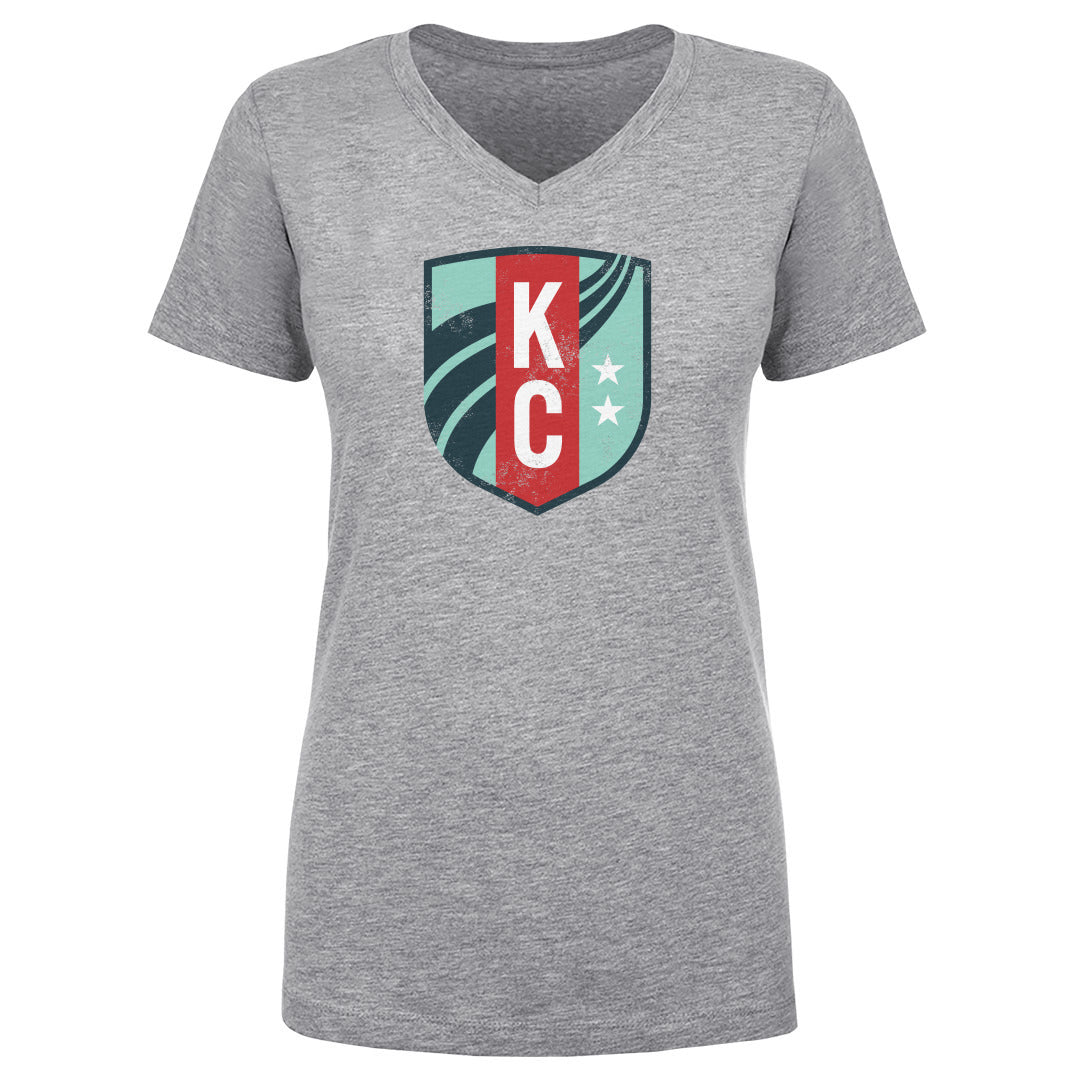 Kansas City Current Women&#39;s V-Neck T-Shirt | 500 LEVEL