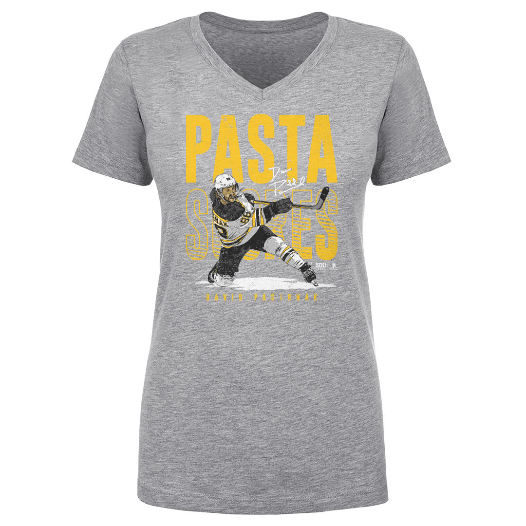 David Pastrnak Women&#39;s V-Neck T-Shirt | 500 LEVEL