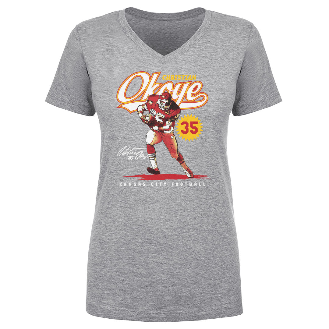 Christian Okoye Women&#39;s V-Neck T-Shirt | 500 LEVEL