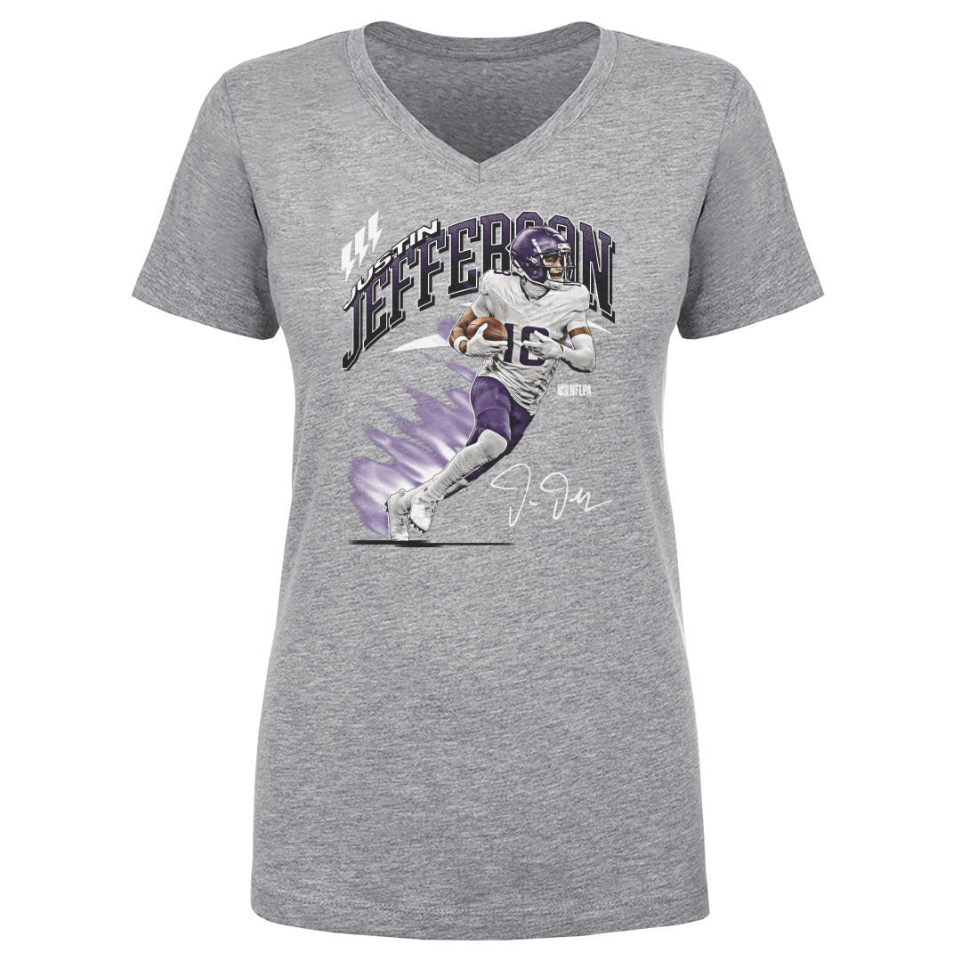 Justin Jefferson Women&#39;s V-Neck T-Shirt | 500 LEVEL