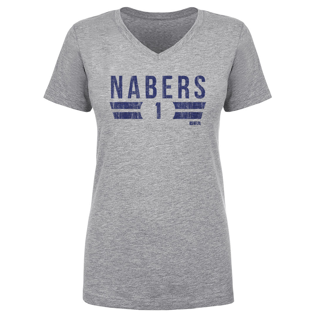 Malik Nabers Women&#39;s V-Neck T-Shirt | 500 LEVEL