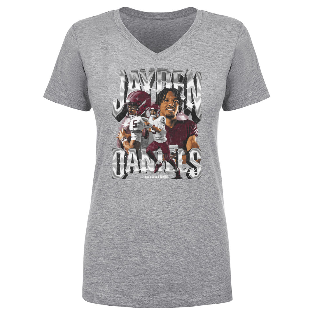 Jayden Daniels Women&#39;s V-Neck T-Shirt | 500 LEVEL