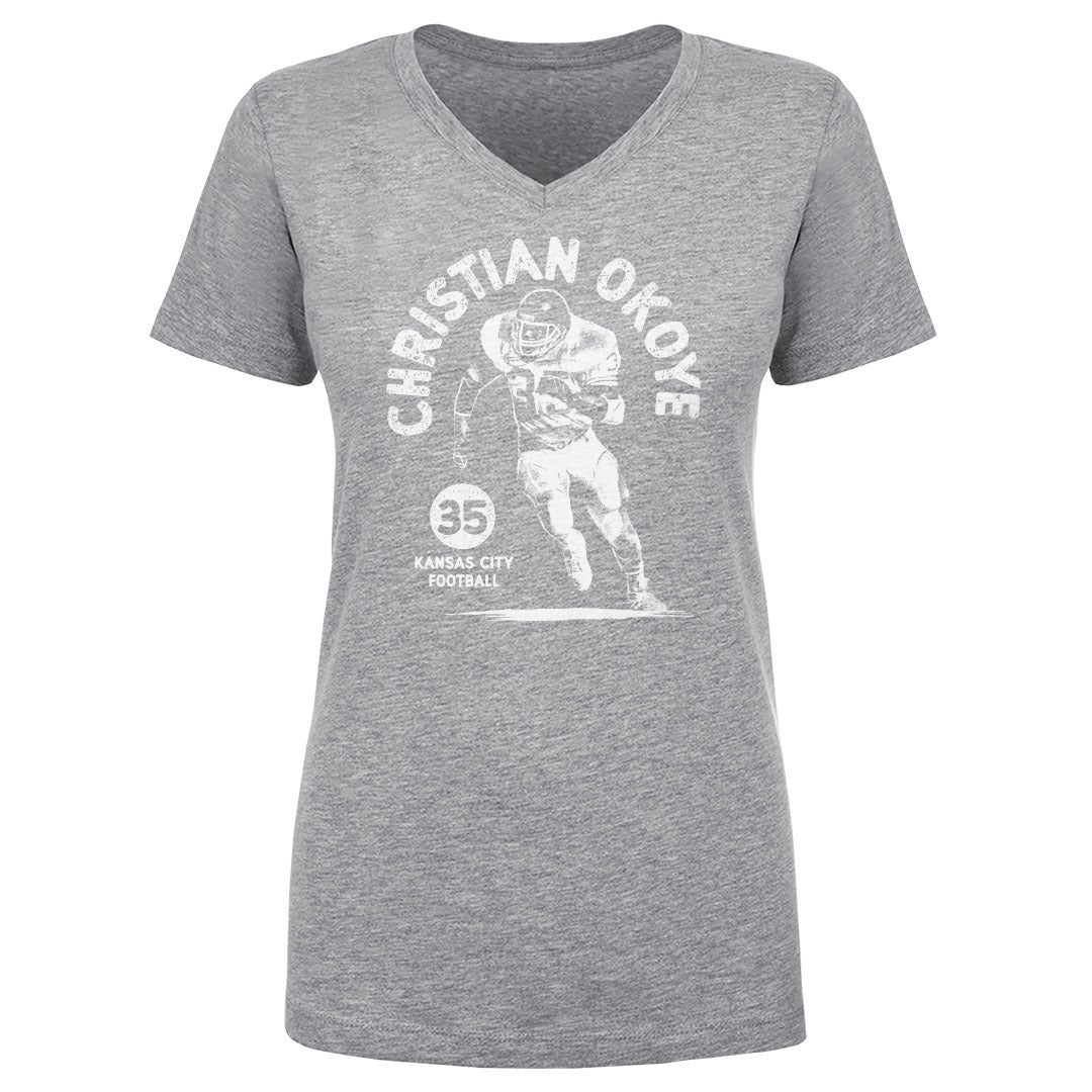 Christian Okoye Women&#39;s V-Neck T-Shirt | 500 LEVEL