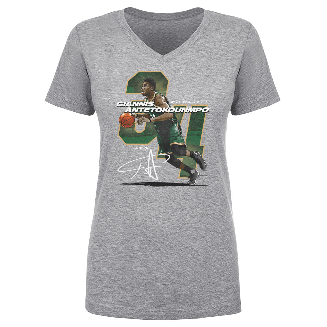 Giannis Antetokounmpo Women&#39;s V-Neck T-Shirt | 500 LEVEL