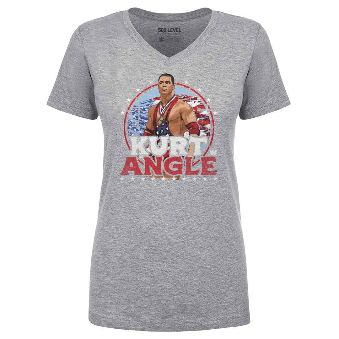 Kurt Angle Women&#39;s V-Neck T-Shirt | 500 LEVEL