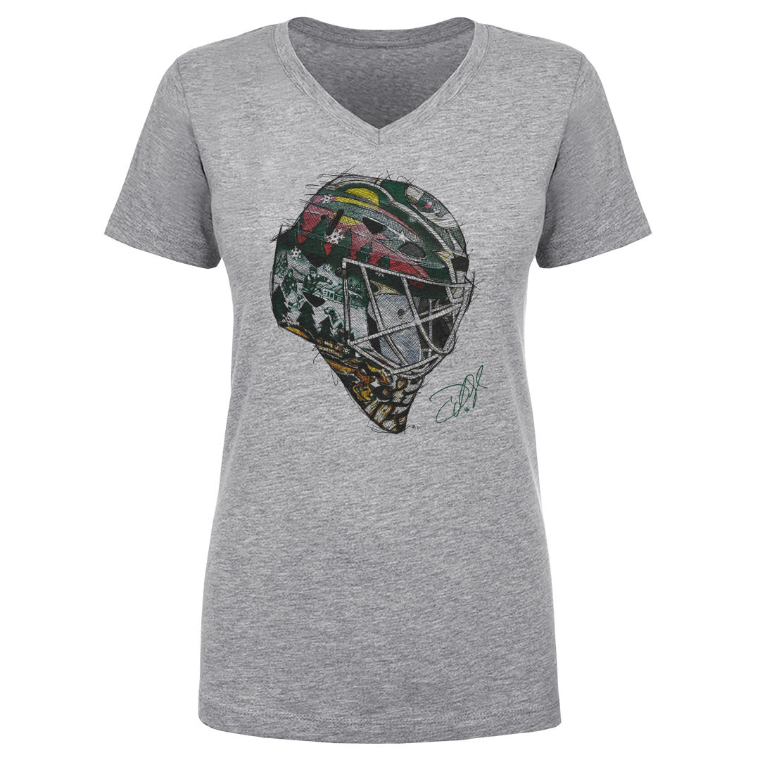 Devan Dubnyk Women&#39;s V-Neck T-Shirt | 500 LEVEL