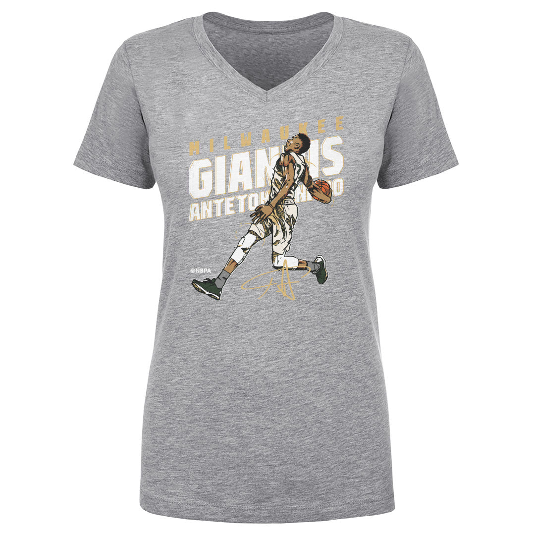 Giannis Antetokounmpo Women&#39;s V-Neck T-Shirt | 500 LEVEL