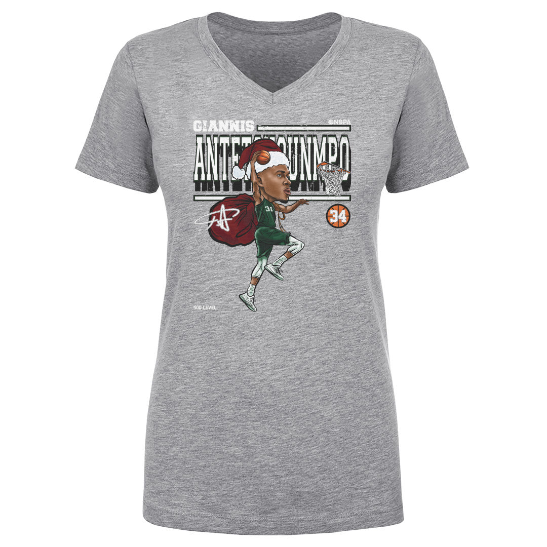 Giannis Antetokounmpo Women&#39;s V-Neck T-Shirt | 500 LEVEL