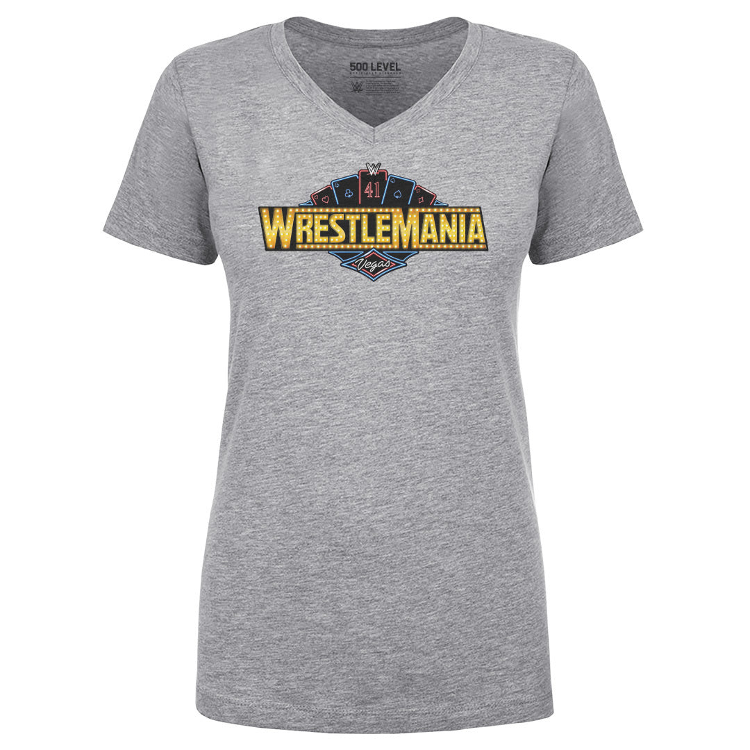 Wrestlemania Women&#39;s V-Neck T-Shirt | 500 LEVEL