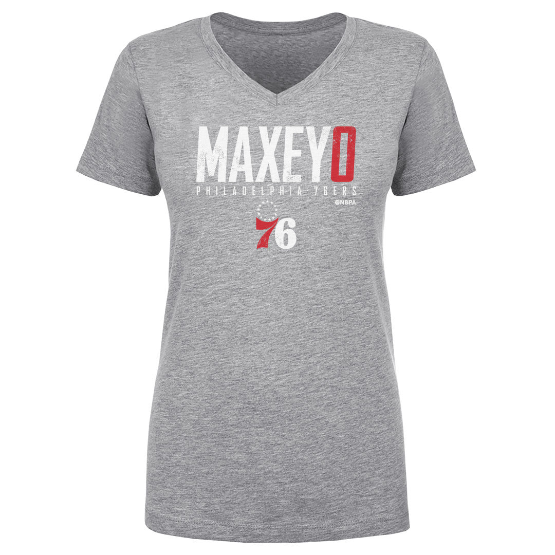 Tyrese Maxey Women&#39;s V-Neck T-Shirt | 500 LEVEL