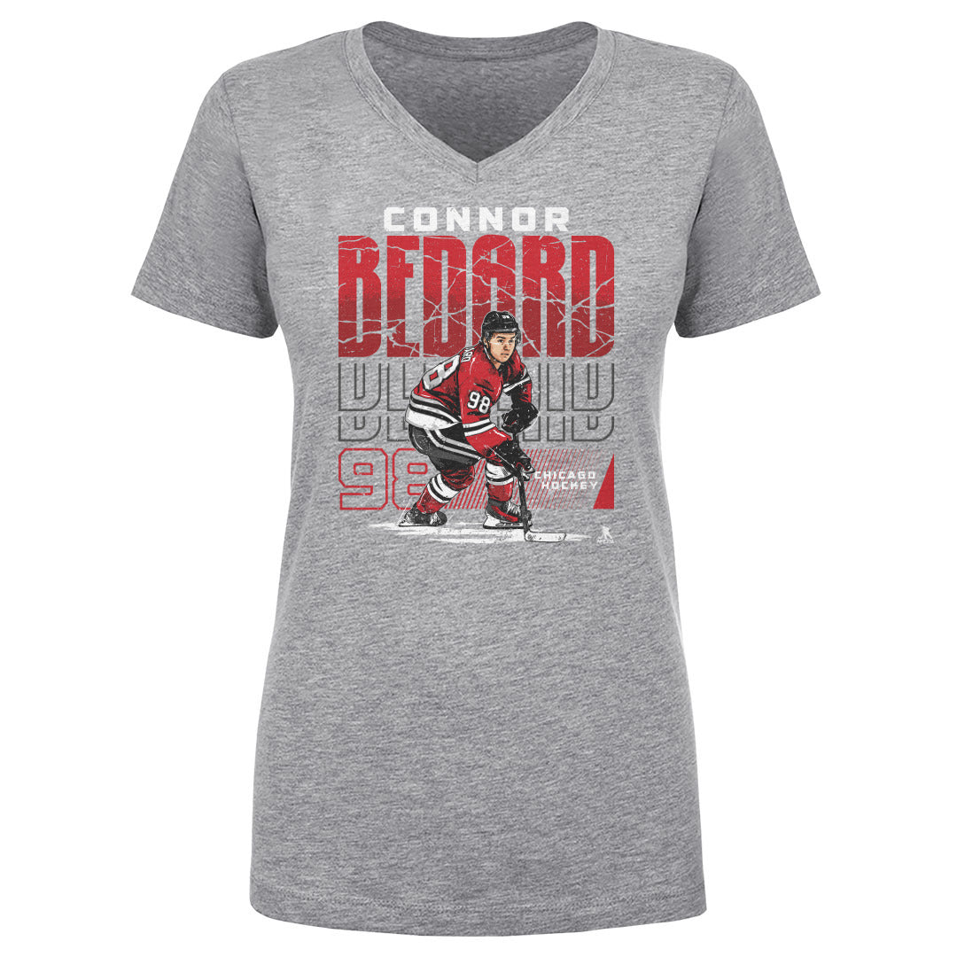 Connor Bedard Women&#39;s V-Neck T-Shirt | 500 LEVEL