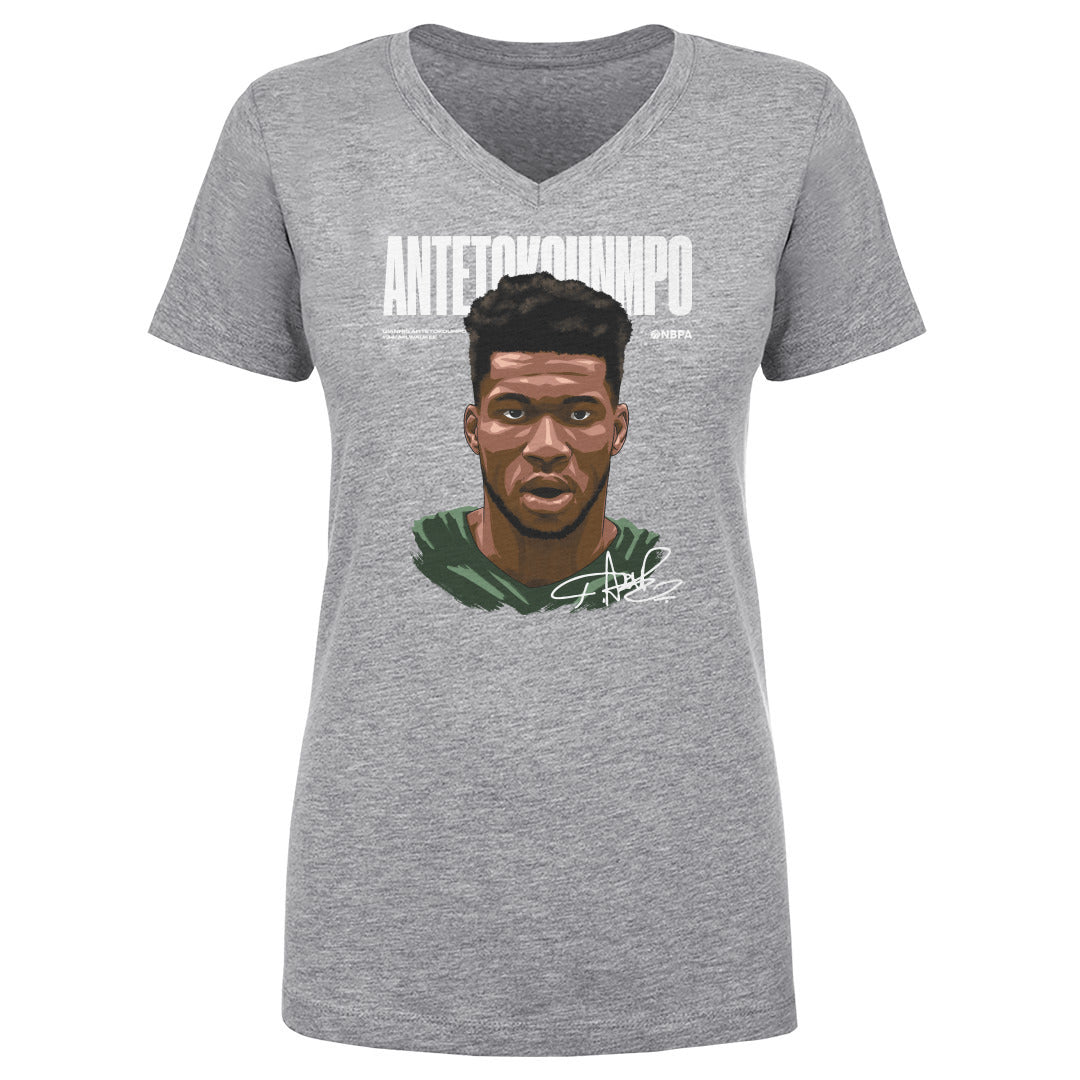 Giannis Antetokounmpo Women&#39;s V-Neck T-Shirt | 500 LEVEL