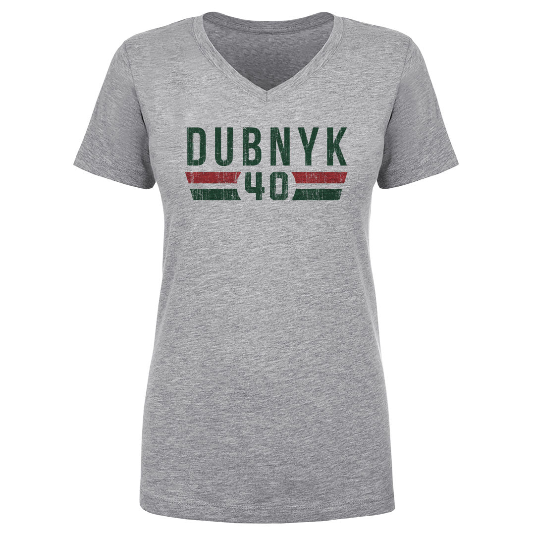 Devan Dubnyk Women&#39;s V-Neck T-Shirt | 500 LEVEL