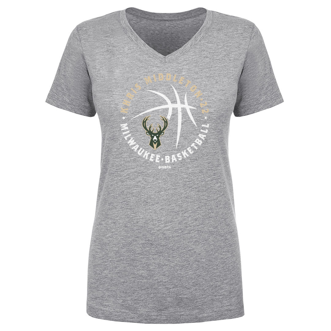 Khris Middleton Women&#39;s V-Neck T-Shirt | 500 LEVEL