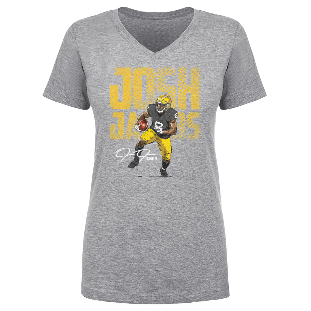 Josh Jacobs Women&#39;s V-Neck T-Shirt | 500 LEVEL