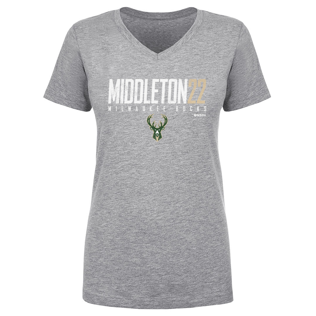 Khris Middleton Women&#39;s V-Neck T-Shirt | 500 LEVEL