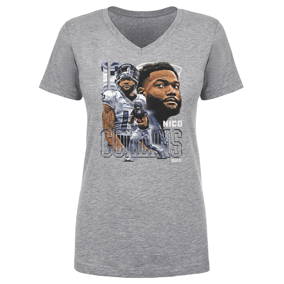 Nico Collins Women&#39;s V-Neck T-Shirt | 500 LEVEL