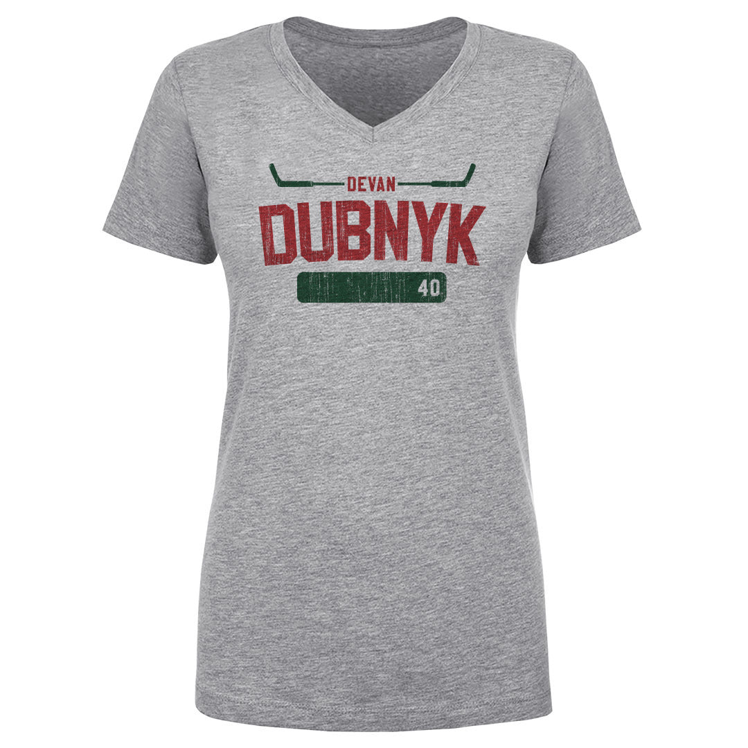 Devan Dubnyk Women&#39;s V-Neck T-Shirt | 500 LEVEL