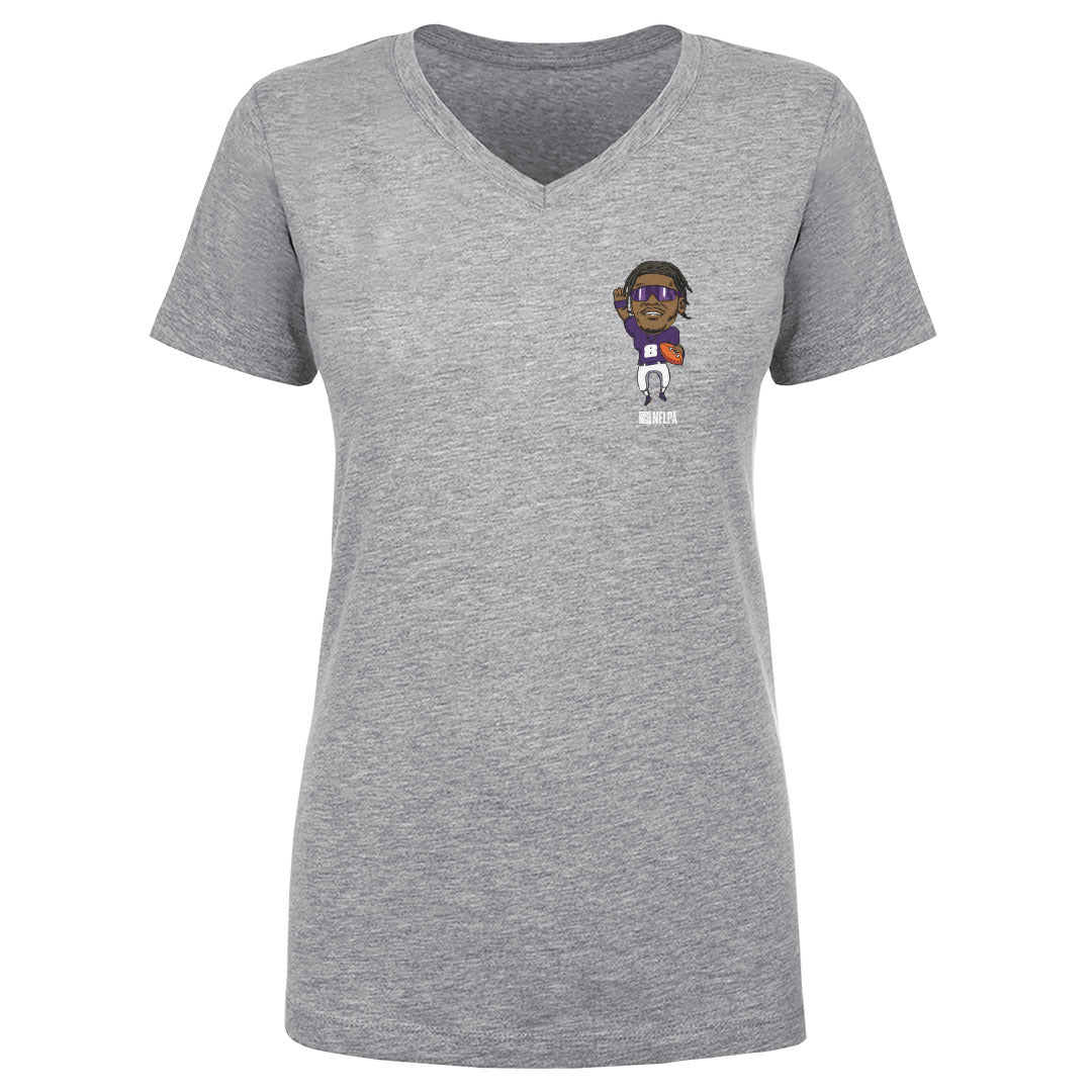 Lamar Jackson Women&#39;s V-Neck T-Shirt | 500 LEVEL