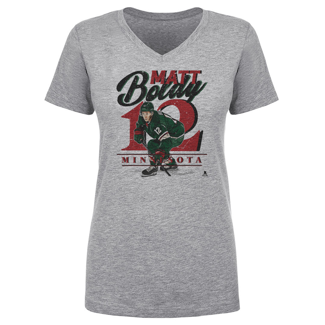 Matt Boldy Women&#39;s V-Neck T-Shirt | 500 LEVEL